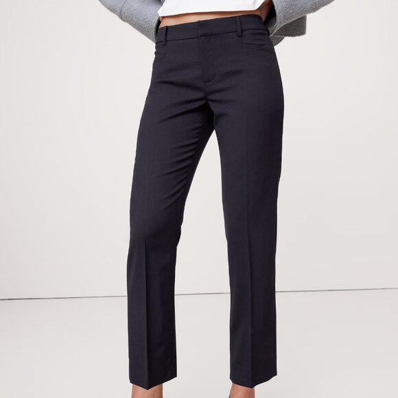 Banana Republic Pants - Banana Republic Sienna Slim Italian Wool Ankle Pant size 2 Navy